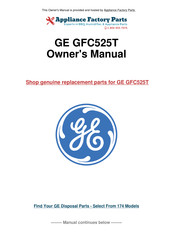 GE Disposall GFC525T Owner's Manual & Installation Instructions