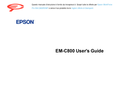Epson EM-C800 User Manual