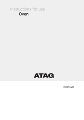 Atag CX45 C Series Instructions For Use Manual