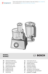 Bosch MCM4200 Operating Instructions Manual