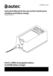 AUTEC ULC932B Instruction Manual For The Use And The Maintenance