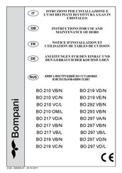 Bompani BO 219 VD/N Instructions For Use And Maintenance Manual