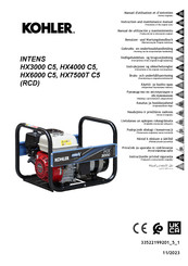Kohler INTENS HX4000 C5 Instruction And Maintenance Manual