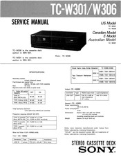 Sony TC-W306 Service Manual