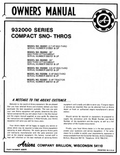 Ariens 032004 Owner's Manual