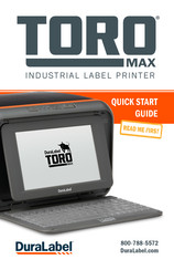 Duralabel TORO MAX Quick Start Manual