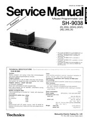 Technics Micom SH-9038 DG Service Manual