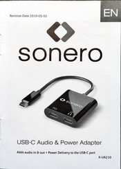 Sonero X-UA210 Manual