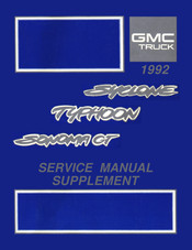 GMC TYPHOON 1992 Service Manual Supplement