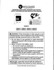 Williams 2686541 Safety Information And Installation Manual