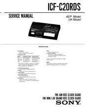Sony ICF-C20RDS Service Manual