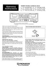 Pioneer CT- W601R Operating Instructions Manual
