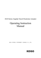 Koso 3610 Series Operating Instructions Manual