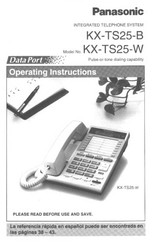 Panasonic KX-TS25W Operation Instructions Manual