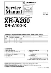 Pioneer XR-A200 Service Manual