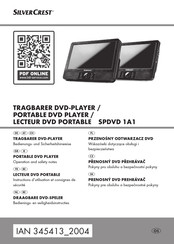 Silvercrest SPDVD 1A1 Operation And Safety Notes