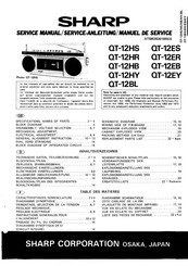 Sharp QT-12EB Service Manual
