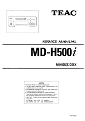 Teac MD-H500i Service Manual