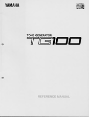 Yamaha TG100 Reference Manual