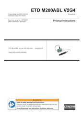 Atlas Copco ETD M200ABL V2G4 Product Instructions