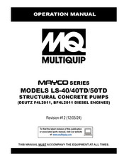MULTIQUIP MAYCO LS-40TD Operation Manual