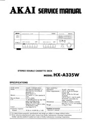 Akai HX-A335W Service Manual