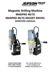 Jepson MAGPRO 40/1S ADJUST SWIVEL Operator's Manual