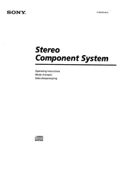 Sony HCD-551 Operating Instructions Manual