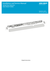 Assa Abloy SW60 Installation And Service Manual