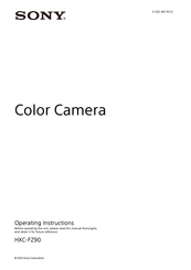 Sony HXC-FZ90 Operating Instructions Manual