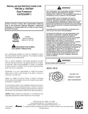 Amana D9T80 Series Installation Instructions Manual