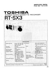 Toshiba RT-SX3 Service Data
