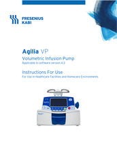 Fresenius Kabi Agilia VP Instructions For Use Manual