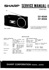 Sharp QT-60XR Service Manual