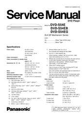Panasonic DVD-S54E Service Manual