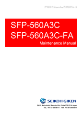 seikoh giken SFP-560A3C-FA Maintenance Manual
