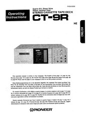 Pioneer CT-9R Operating Instructions Manual