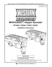 Western MARAUDER P150A Installation Instructions Manual