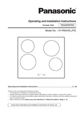 Panasonic KY-R64ARLJPQ Operating And Installation Instructions