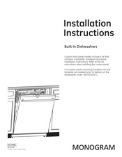 GE Monogram ZDT915SPJ0SS Installation Instructions Manual