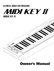 Kawai MDK 61 II Owner's Manual