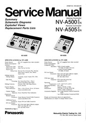 Panasonic NV-A505-EN Service Manual