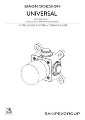 Sanipex BAGNODESIGN UNIVERSAL BDM-MIX-C410-T1 Installation And Maintenance Manual