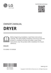 LG FD1609BD Owner's Manual