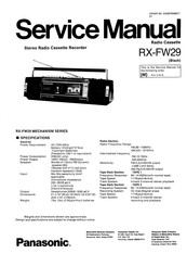 Panasonic RX-FW29 Service Manual