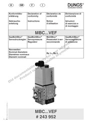 Dungs GasMultiBloc MBC VEF Series Instructions Manual