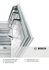 Bosch GSN36BW30 Instructions For Use Manual