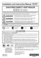 Noritz NH199-DV-LP Installation And Instruction Manual