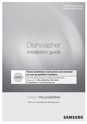Samsung DW80K5050UG/AA-01 Installation Manual