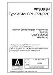 Mitsubishi A0J2HCPU-U-W-E User Manual